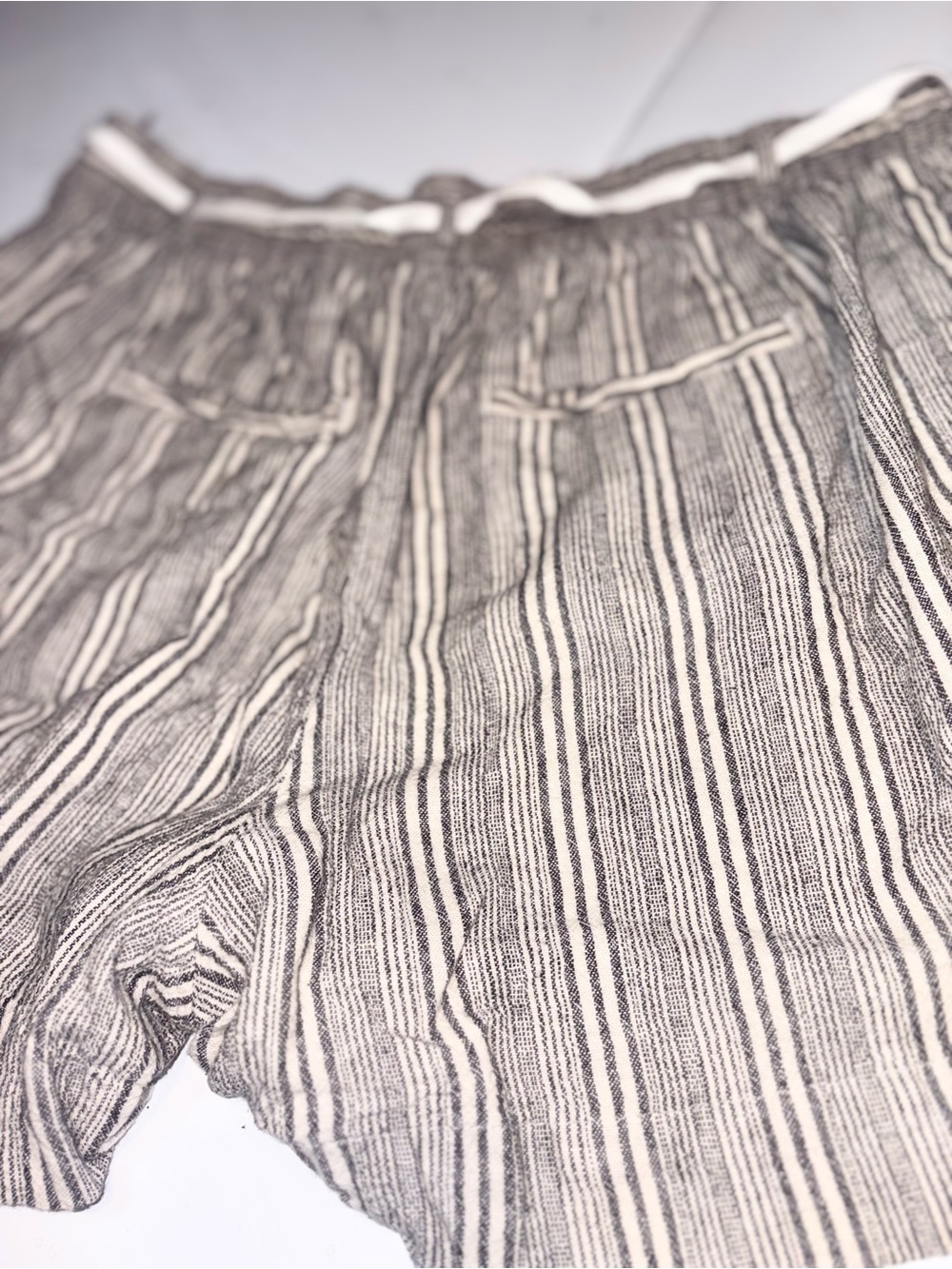 Lane Bryant Striped Linen-Blend Drawstring Shorts 14-16 - Picture 12 of 12